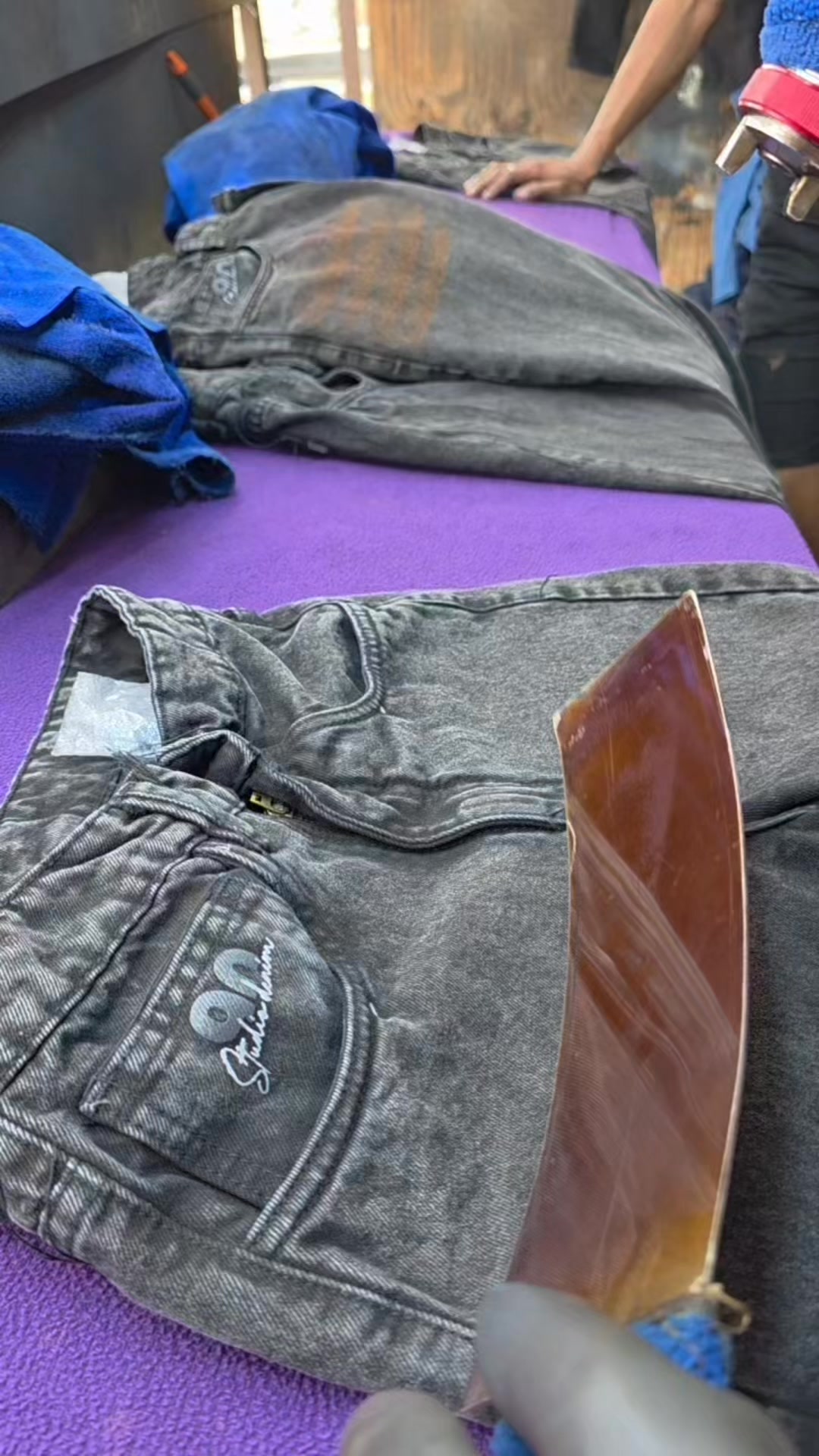 Whisker design with potassium👖#reelsvideoシ #viralreelsシ #denim #foryou ...