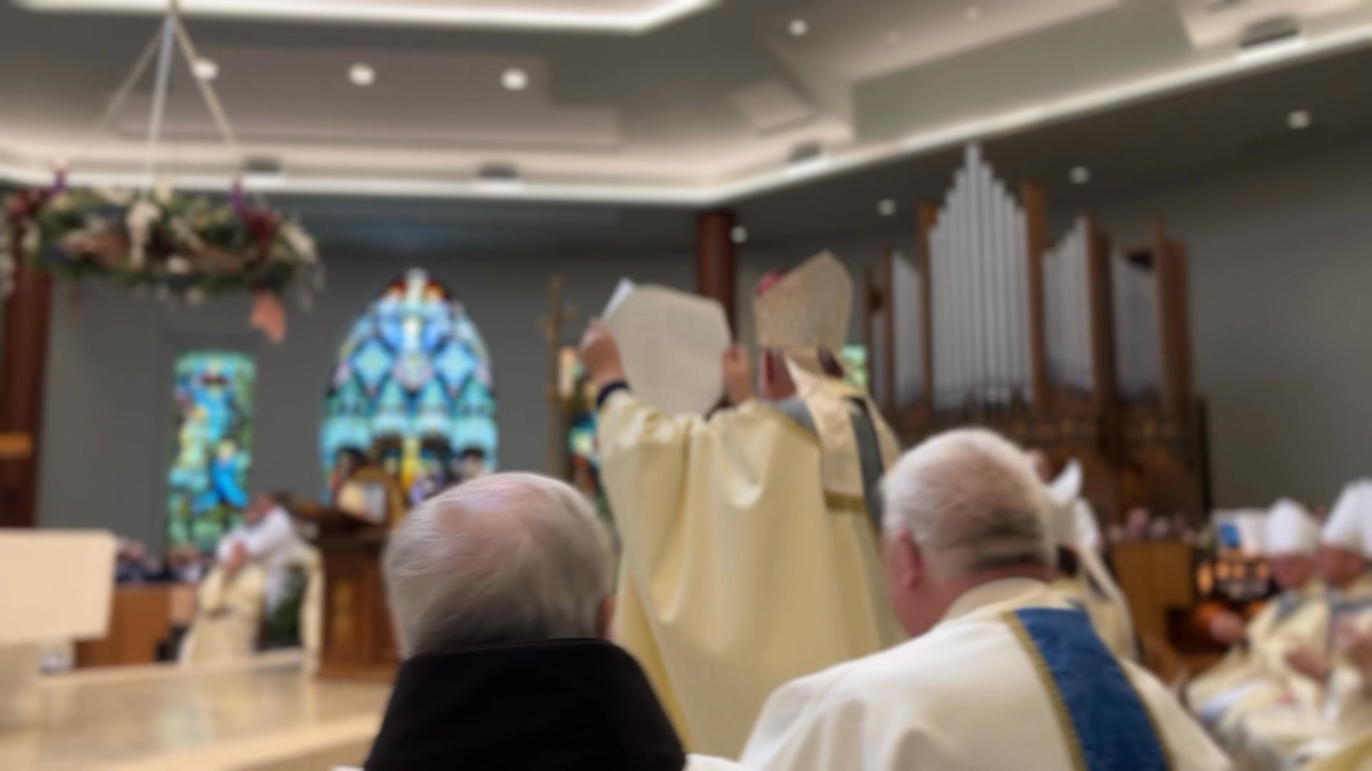 Part of the ritual for installation of a bishop is that Bishop Mark ...