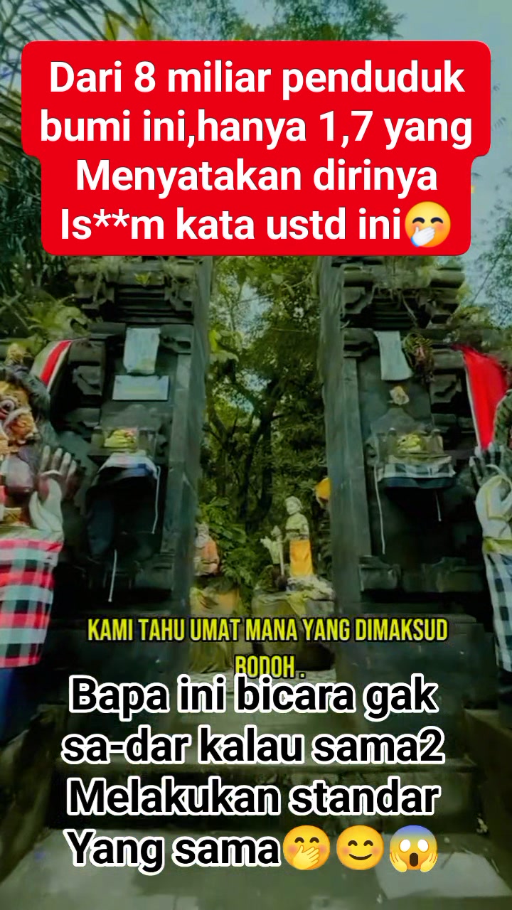 Dari 8 miliar penduduk bumi ini,hanya 1,7 yang Menyatakan dirinya Is**m ...