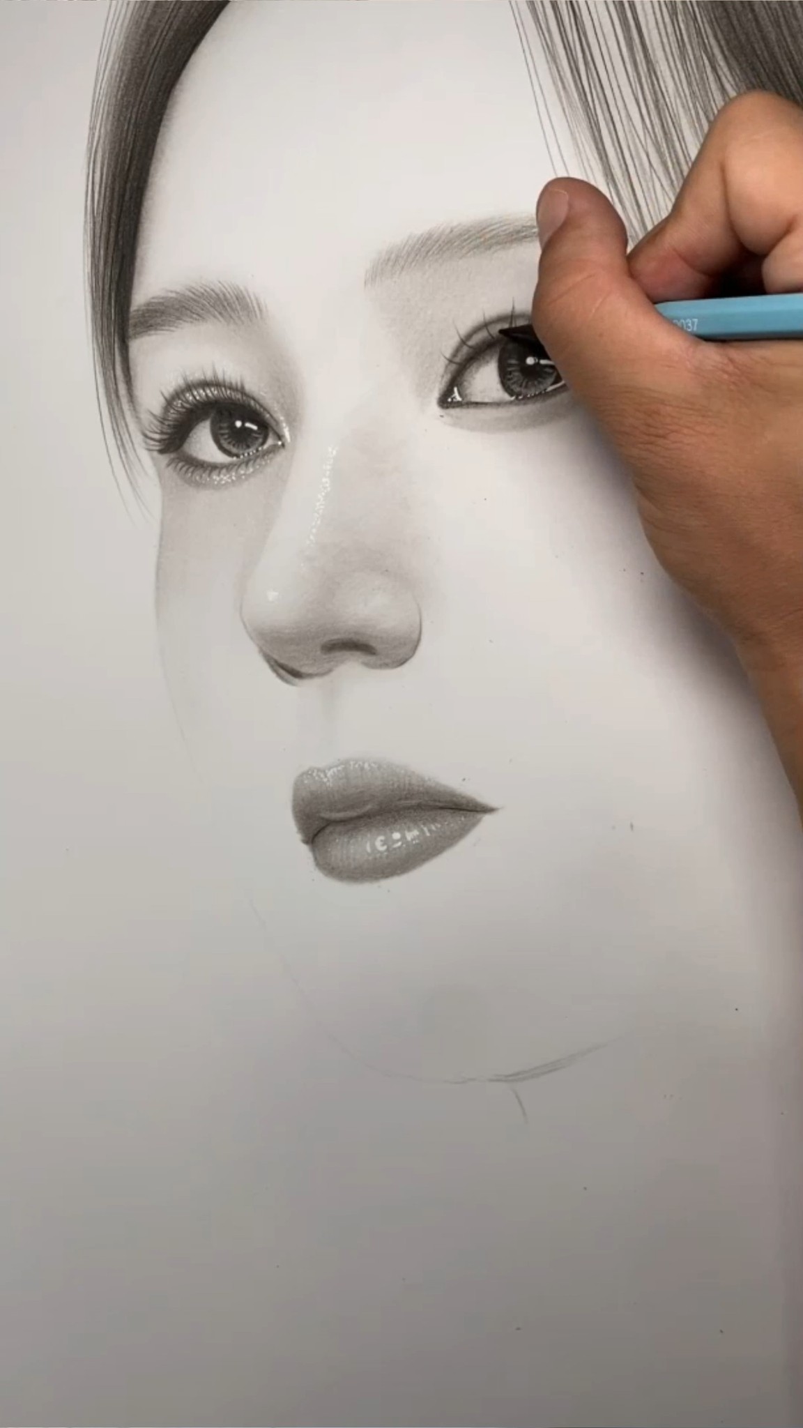 How to draw a realistic eye step by step #drawinggirlface #girls # ...