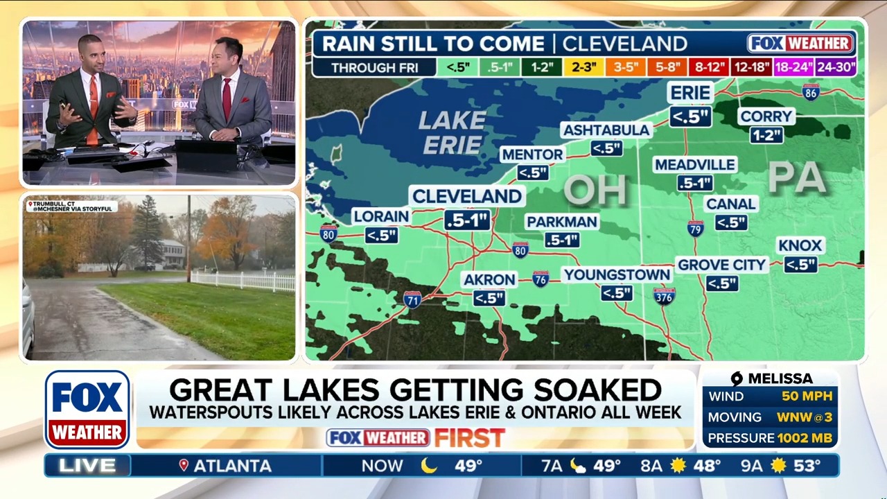🌧️ LAKE-EFFECT RAIN: More rounds of heavy lake-effect rain are expected ...