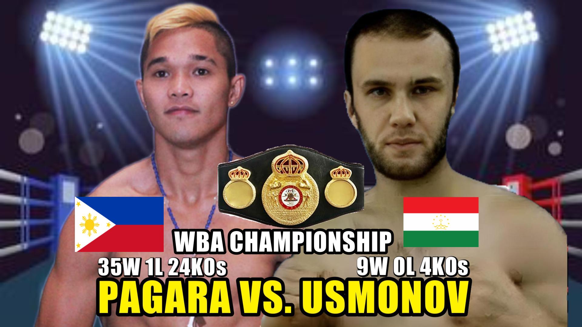 Pagara vs Usmonov WBA Title | Pagara bangis tinapos lang sa Round 1 ...