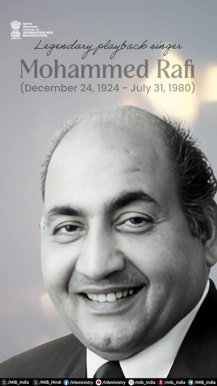 Remembering Mohammed Rafi, a musical genius whose influence has lasted ...