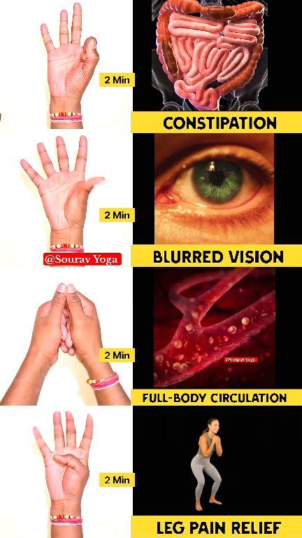 4 Best Finger Exercises For CONSTIPATION 2 Min For BLURRED VISION 2 Min ...