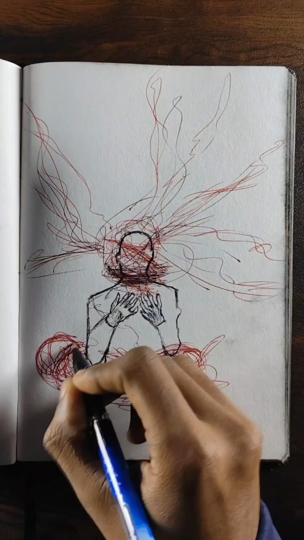The minds bleed loudest 🫨.. #réel #artgallery #penart #fypシ #10m ...