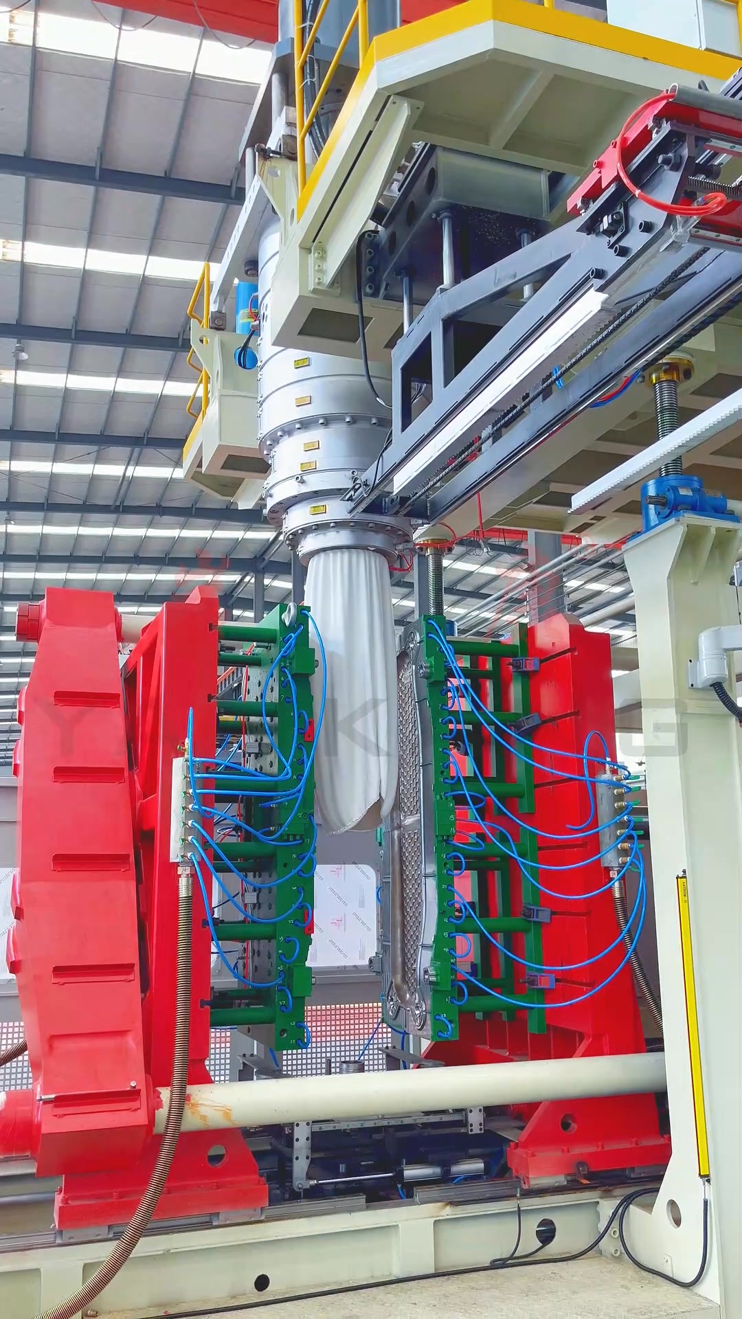 This blow molding machine is purpose-built to produce the high-density ...