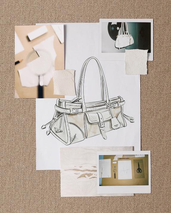 The Prada Wish pouch interprets the luminous lightness of the