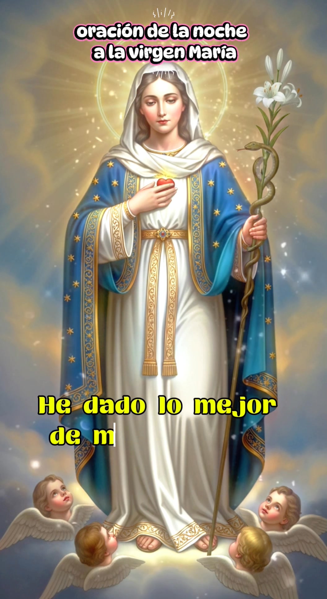 Madrecita María, en esta noche te entrego mi cansancio, mis luchas y ...