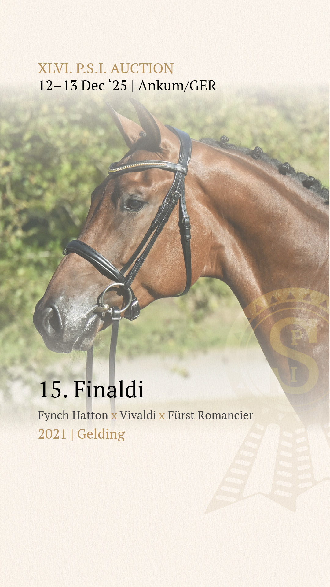 その他 (=^x^=) ✨46th P.S.I. Auction - December 12-13, 2025 ✨ Losandro – bred