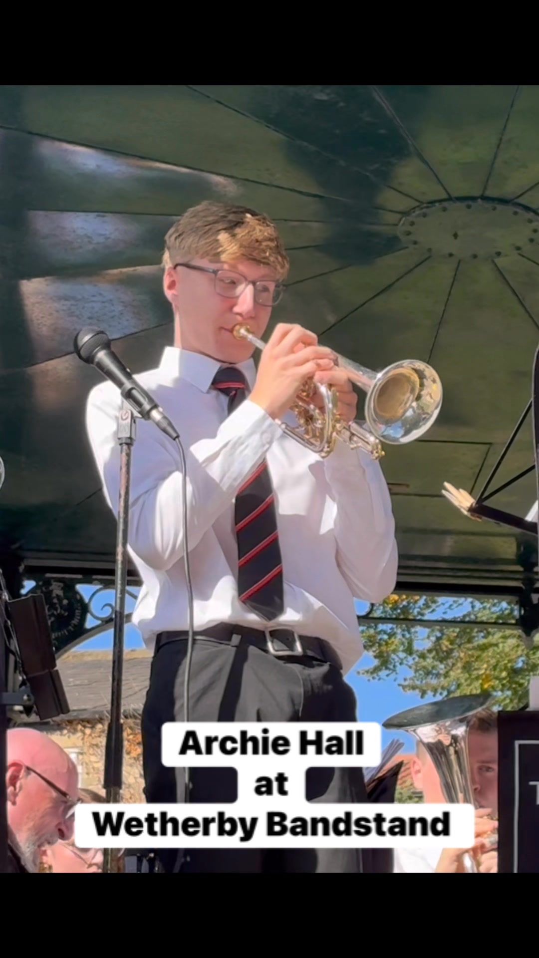 Tewit Silver Band at Wetherby Bandstand and its Archie Hall with a ...