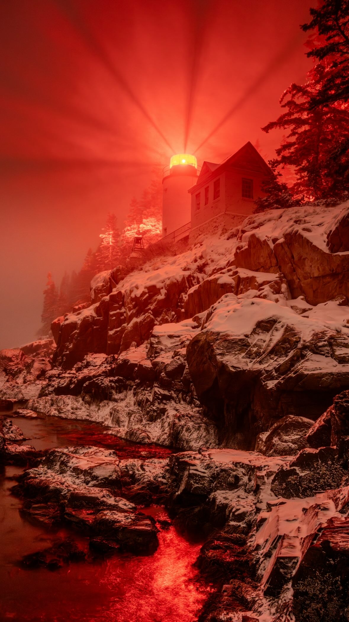 Couldn’t have asked for better conditions at the Bass Harbor Head Light ...