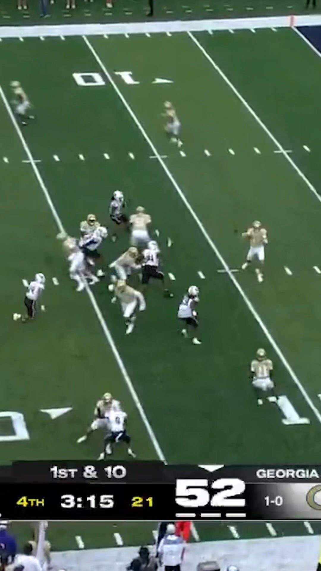 Graham Knowles’ first pass for the Georgia Tech Yellow Jackets is an 84 ...