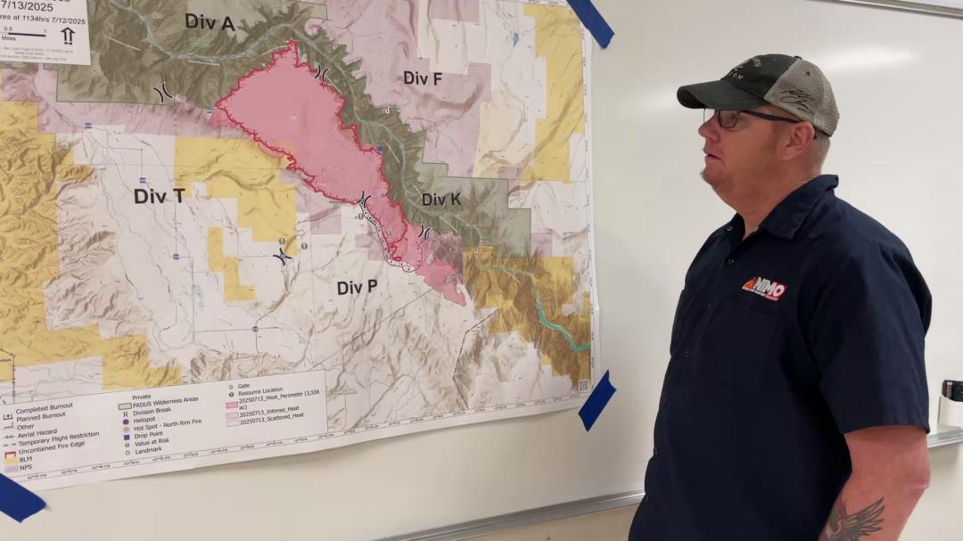 South Rim Fire morning operational update for July 13. The Fire was ...