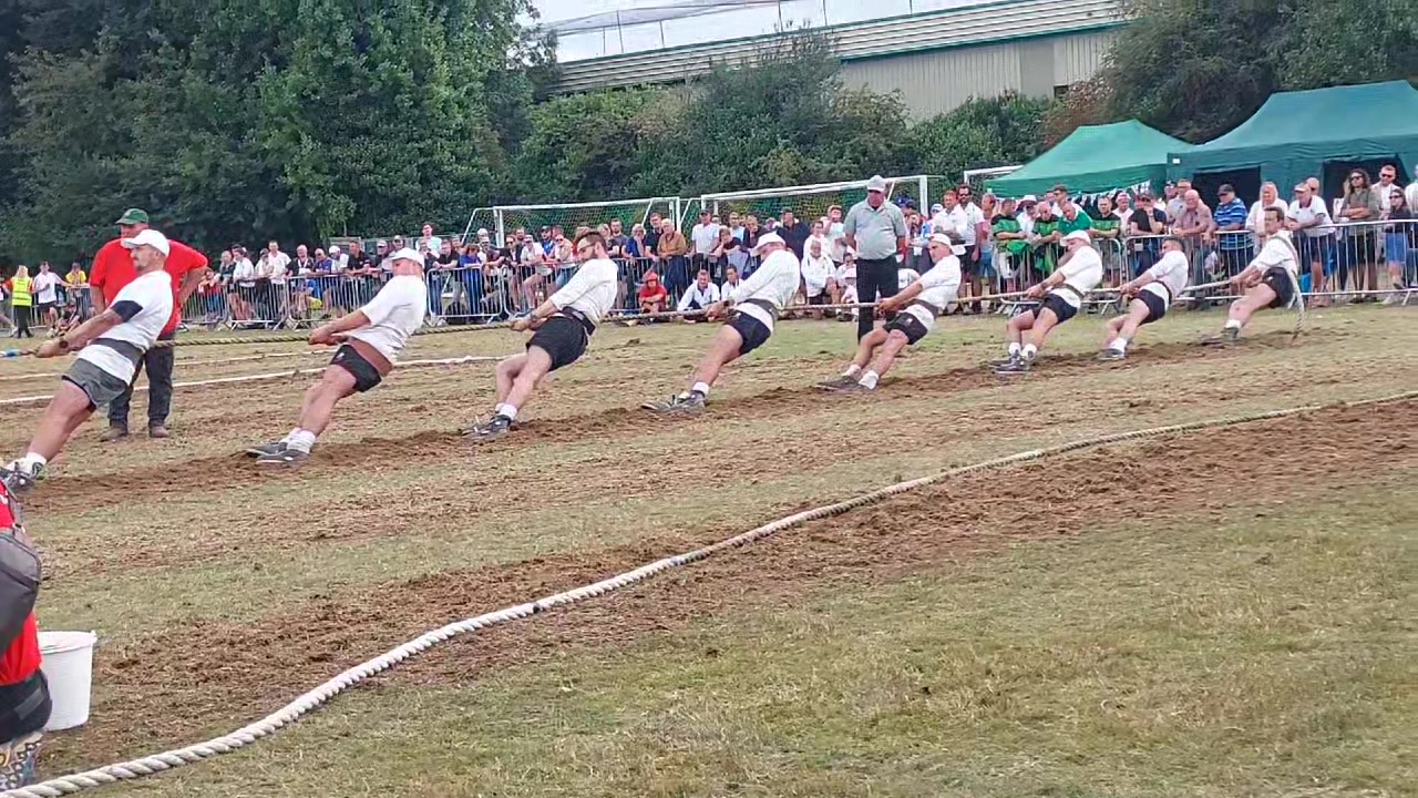 Final of the mens 640kg 2025 World Tug of War Championships England v ...