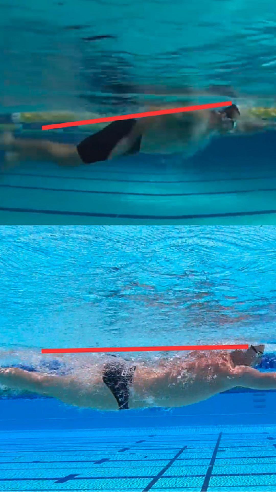 Swimming gets a lot easier when your bodyline is right. Head, hips, and ...