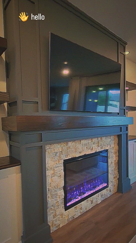 Another amazing custom fireplace wall completed November 2023 #tampa # ...