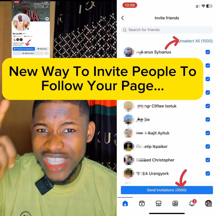 De Levith - In This New Update, You Can Now Invite 1k... | Facebook