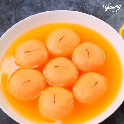 Orange Flavour Rasgulla | Komola Bhog Recipe | Bengali Sweet Recipe ...