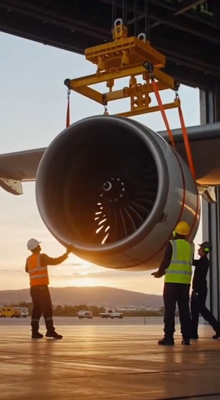 Jet Engine Core Mounted Under Natural Light #aviation #aviationlovers # ...
