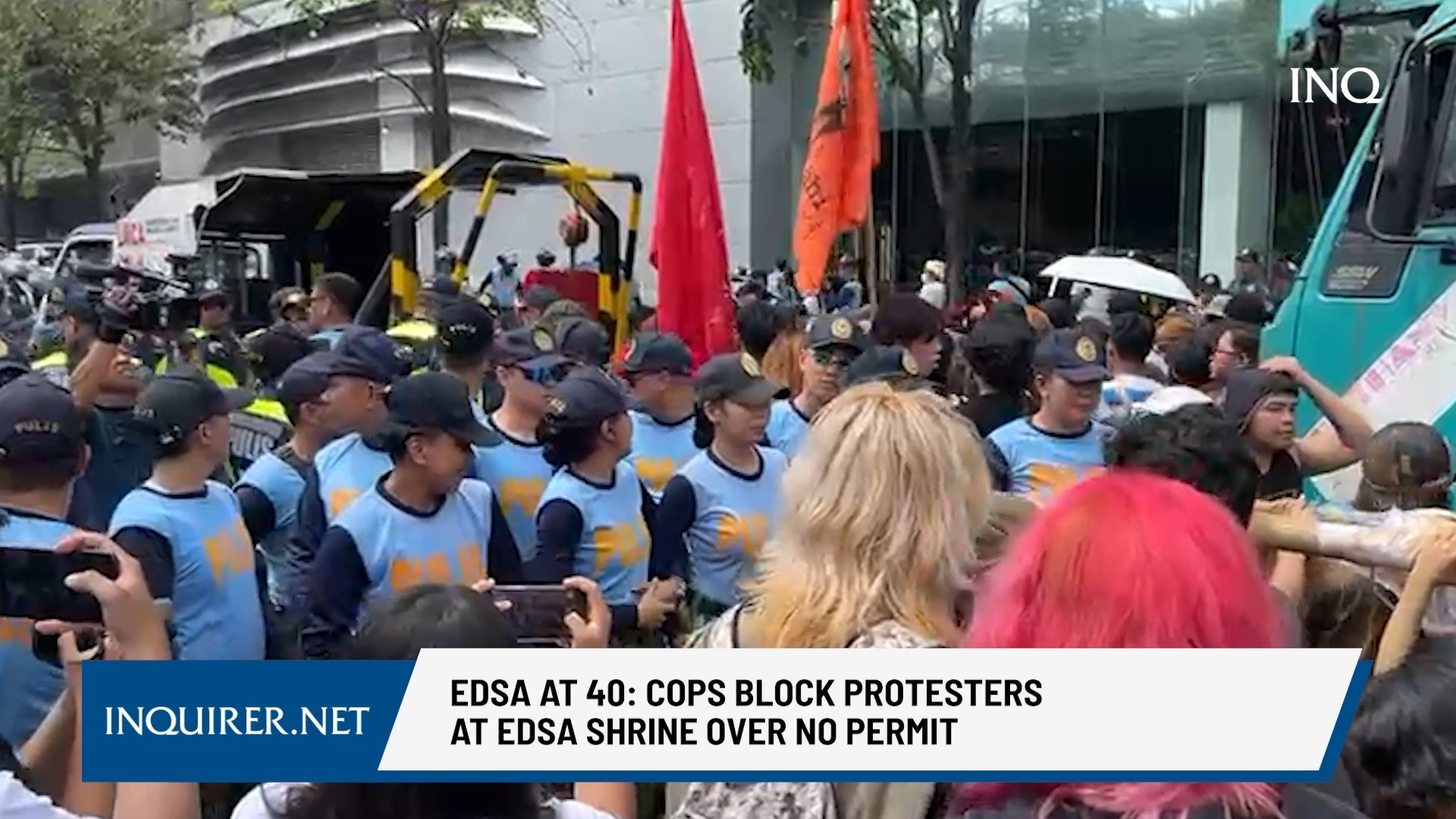 Citing the lack of a local government permit, police blocked sectoral ...