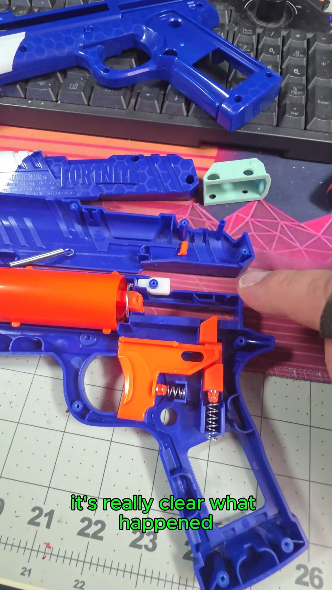 Nerf Fortnite Half Tone Hero: Pistola De Dardos Para Niños 8 Años, Regalo Ideal Para Fans Del Juego