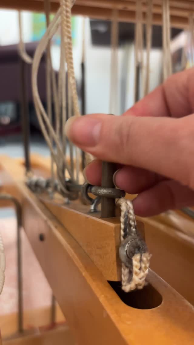 Four scarves, one warp. Same threading, treadling, and colors, but the ...