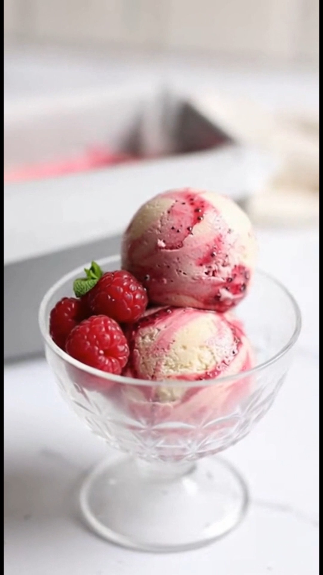 Raspberry Ripple Coconut Ice Cream Ingredients Serves 9 1 cup fresh ...