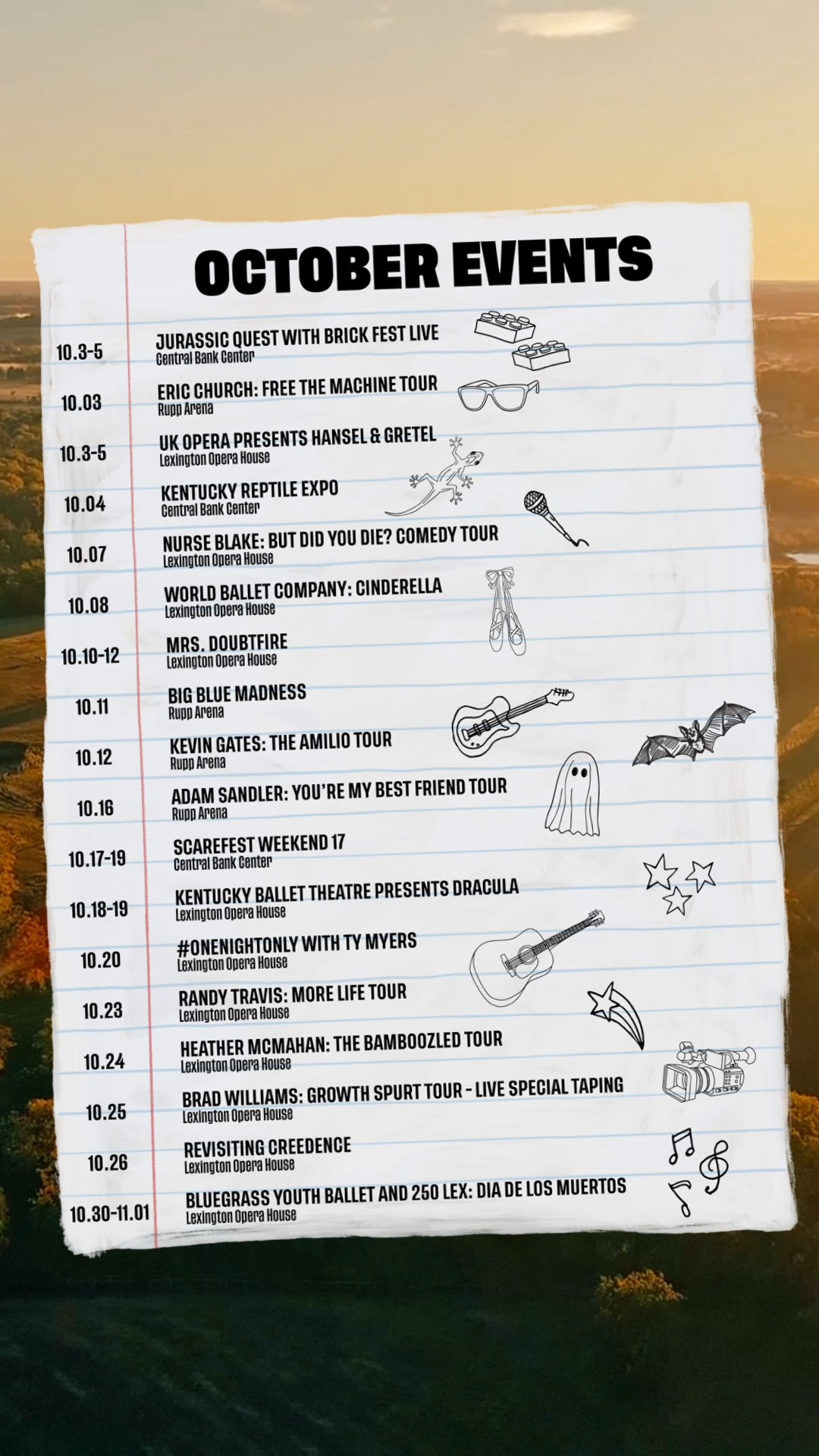 October is a busy month! Get your tickets now for our upcoming events ...