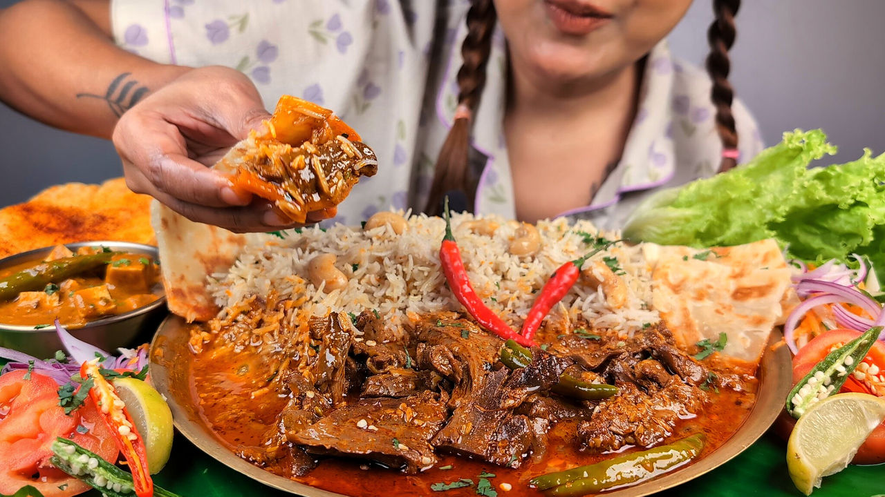Vegan Rogan josh with pulao, tofu masala & parotta | Diksha Patgiri ...