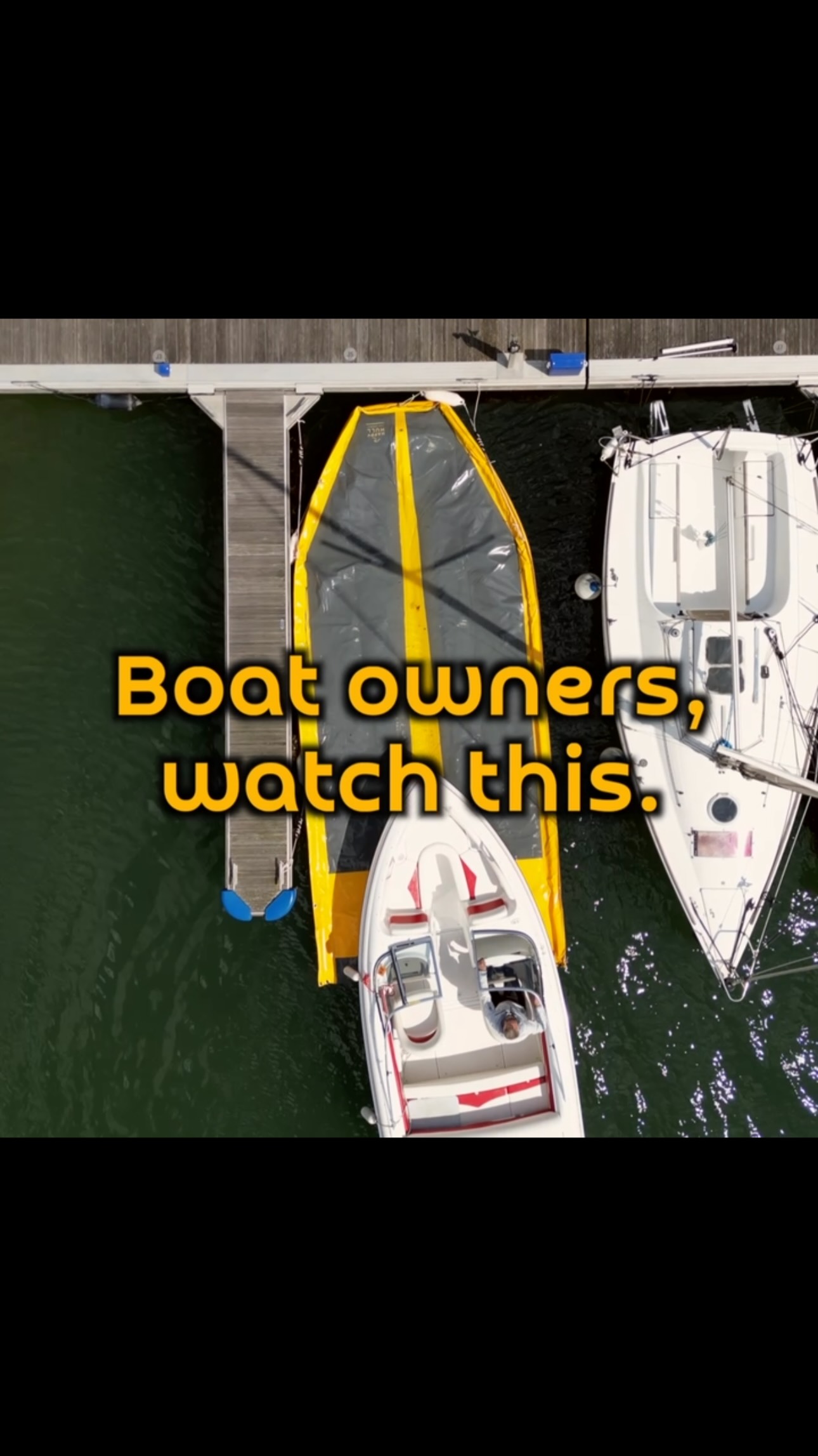 Never antifoul again: - Dock on a Happy Hull. - Drop in water pump