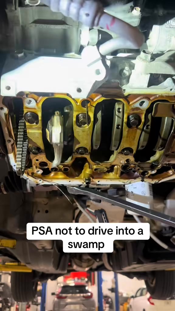 Snapped a connecting rod driving through a puddle #mechanic # ...