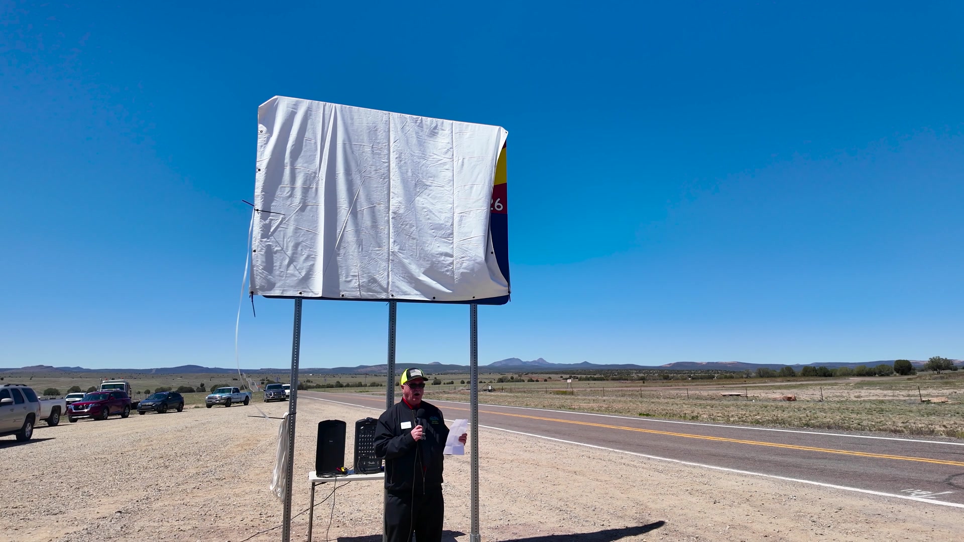 A brand new Route 66 Centennial sign has been unveiled on Crookton