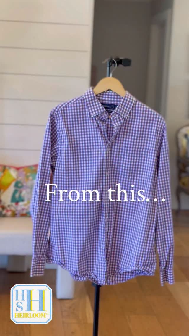 Let's transform this men's button down shirt into a one of a kind
