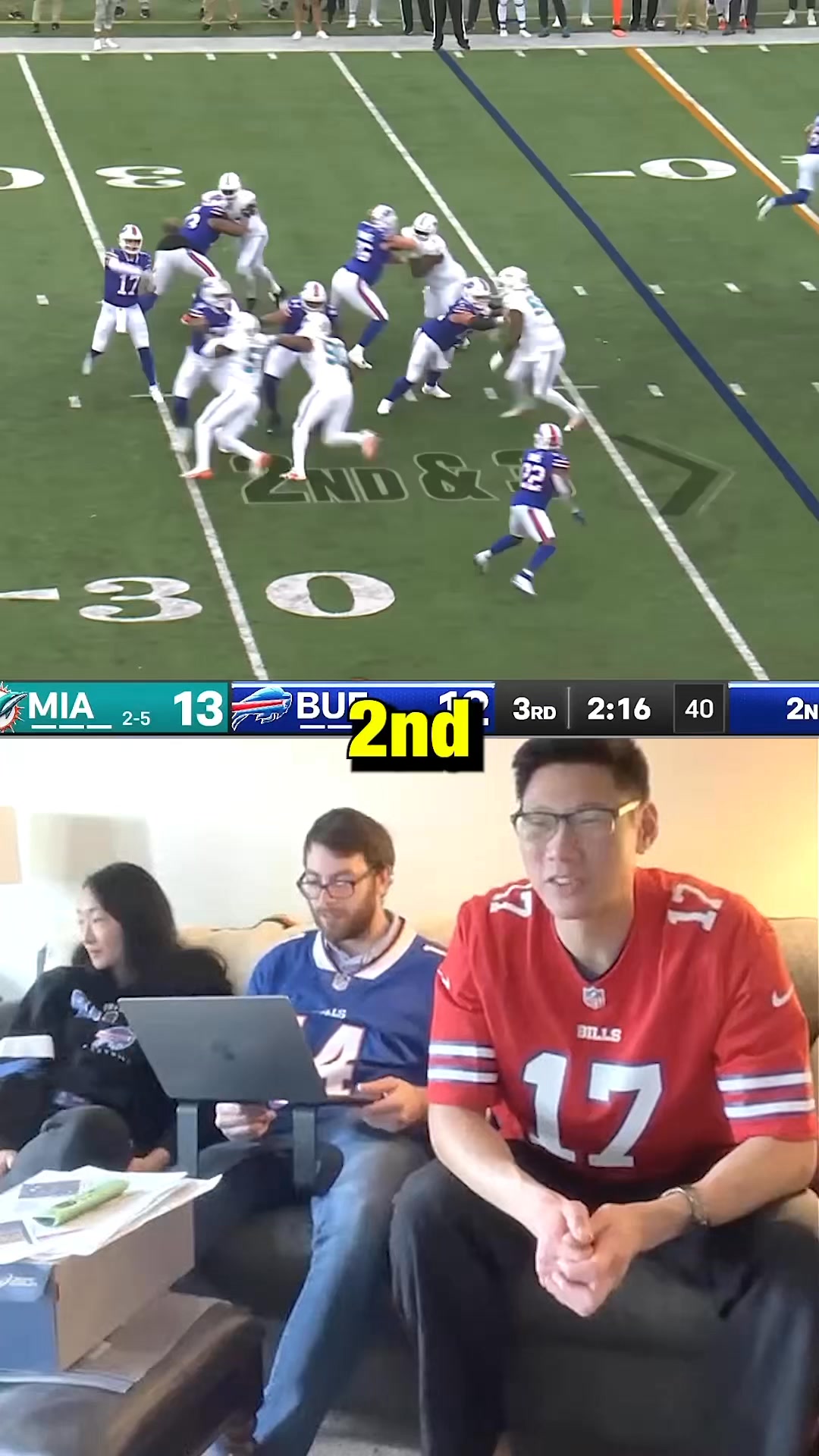 Bills Fans React to Ray Davis INSANE 63yd Touchdown vs Dolphins 🐬 #fypシ ...