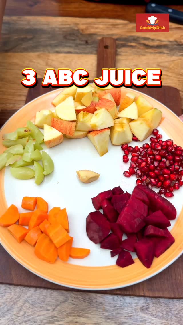 Healthy 3ABC Juice 🥛💜, Have it once & you’ll be OBSESSED with this 3 ABC juice combo you actually need in your life 💯, 🍏 Amla + Apple + Anar, 🥕 Beetroot + Carrot, The only ABC order your body will 