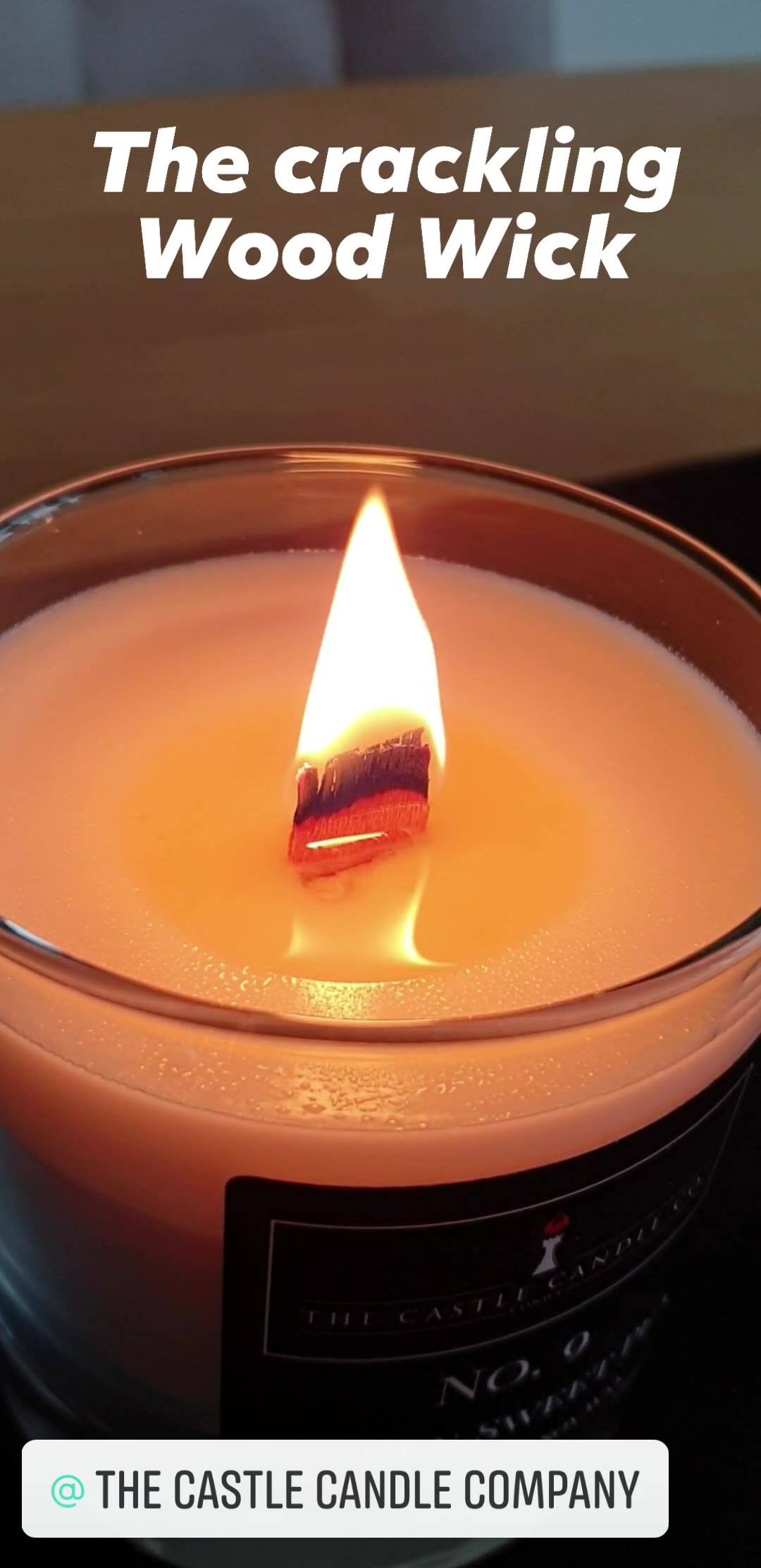 Our stunning Wooden Wicks give a beautiful large flame with the subtle sound of crackling wood to enhance your experience even further., All of our candles are available in the Wooden Wick option 👇,