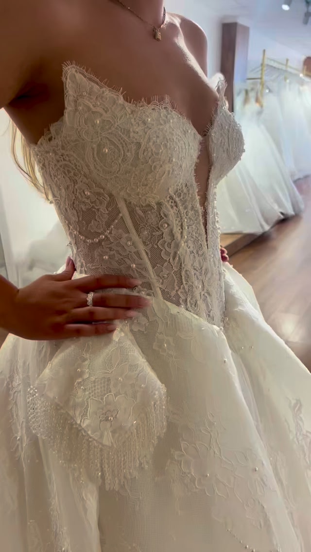 qendresa dresses Gorgeous Bridal Gown with Removable Neck and Shoulder Accessory  Qndresa Qendresa Bridal | Couture Wedding