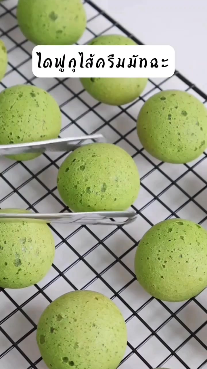 ไดฟุกุไส้ครีมมัทฉะ🍡🍵🥯 #ทําอาหารง่ายๆ #ทํากินเอง #อาหารเช้า #เข้าครัว ...