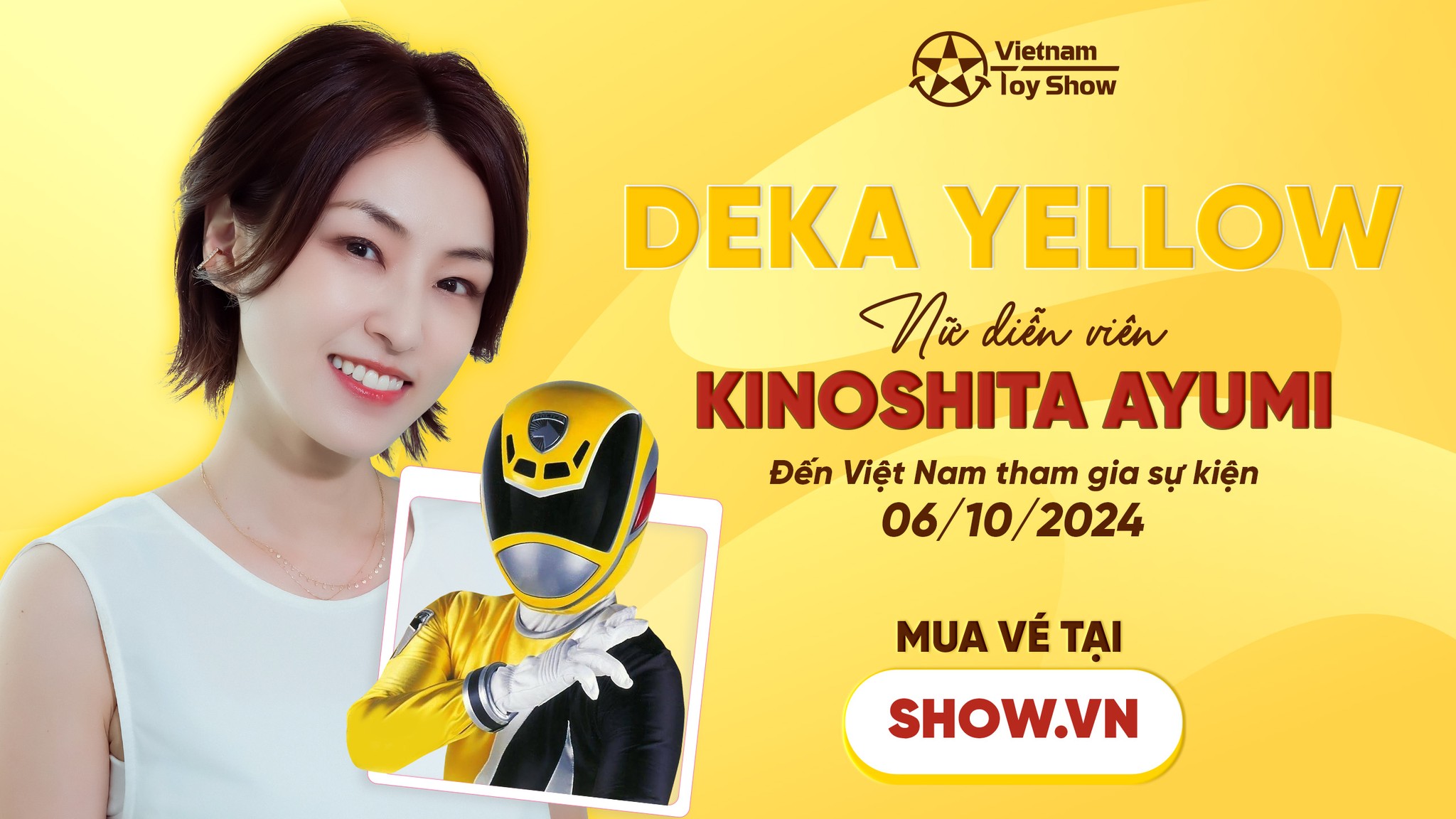 Bom tấn kích nổ! 𝐃𝐞𝐤𝐚 𝐘𝐞𝐥𝐥𝐨𝐰, nữ diễn viên Kinoshita Ayumi sẽ đến Việt ...