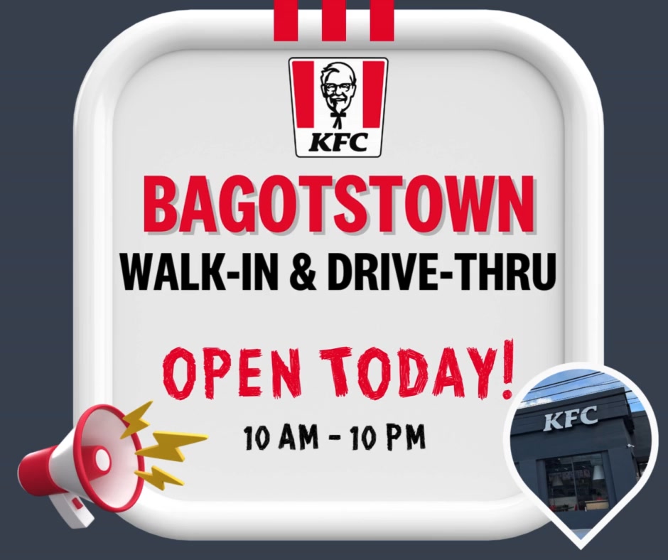 Bagotstown, we’re here! 🎉 Our brand-new KFC location is NOW OPEN ...