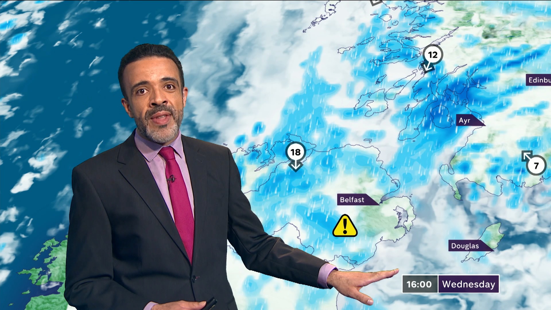 Weather warnings for heavy rain into tomorrow, but where? Liam Dutton ...
