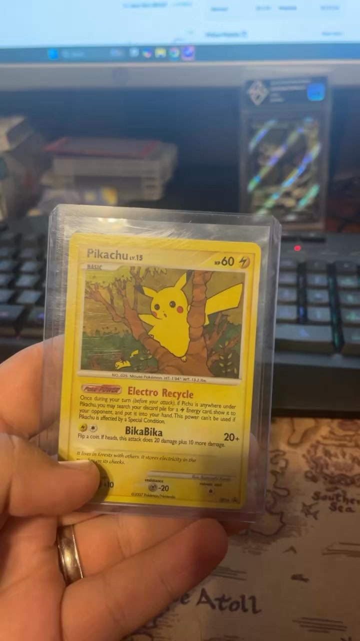 ghost pikachu pokemon card Graded: 1st Edition Shadowless 58/102 Base Set (1999) "Ghost" Stamp Error CGC 8 Pikachu [1st Edition Ghost Stamp]