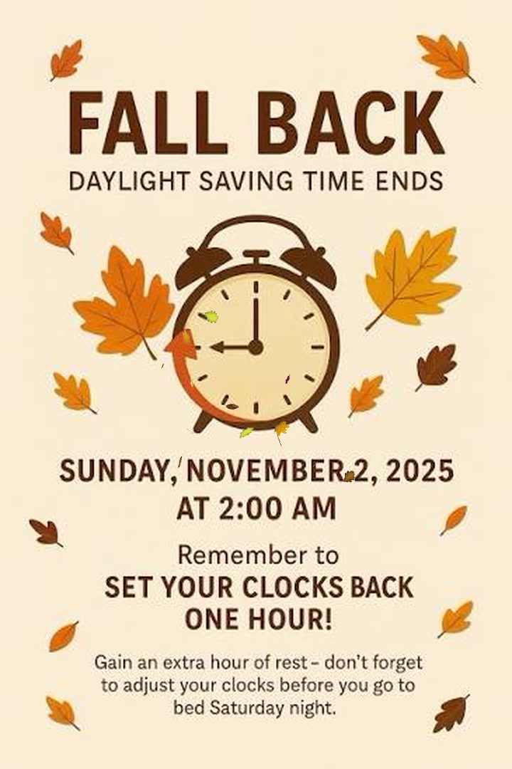 🕰️ Don’t forget! Daylight Saving Time ends this weekend! Before you go ...