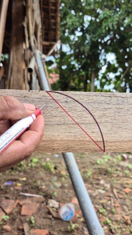Example of making a 90° angle using a rope #woodworking #creative # ...