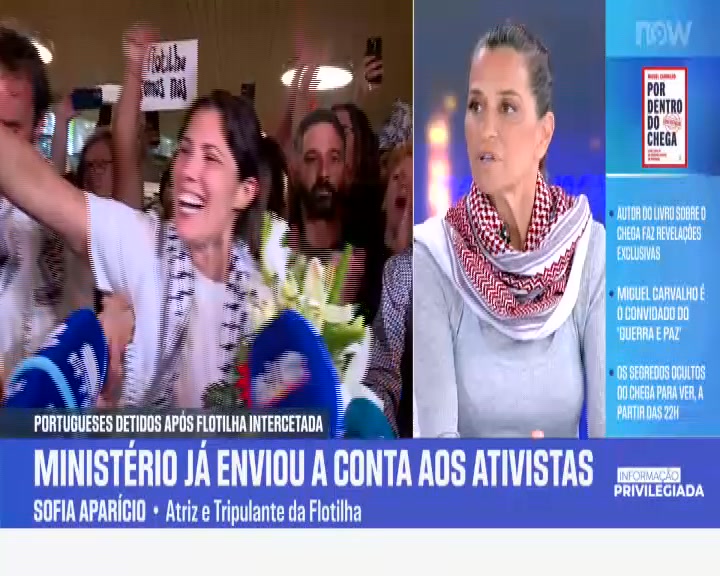 Sofia Aparício, uma das ativistas que participou na flotilha ...