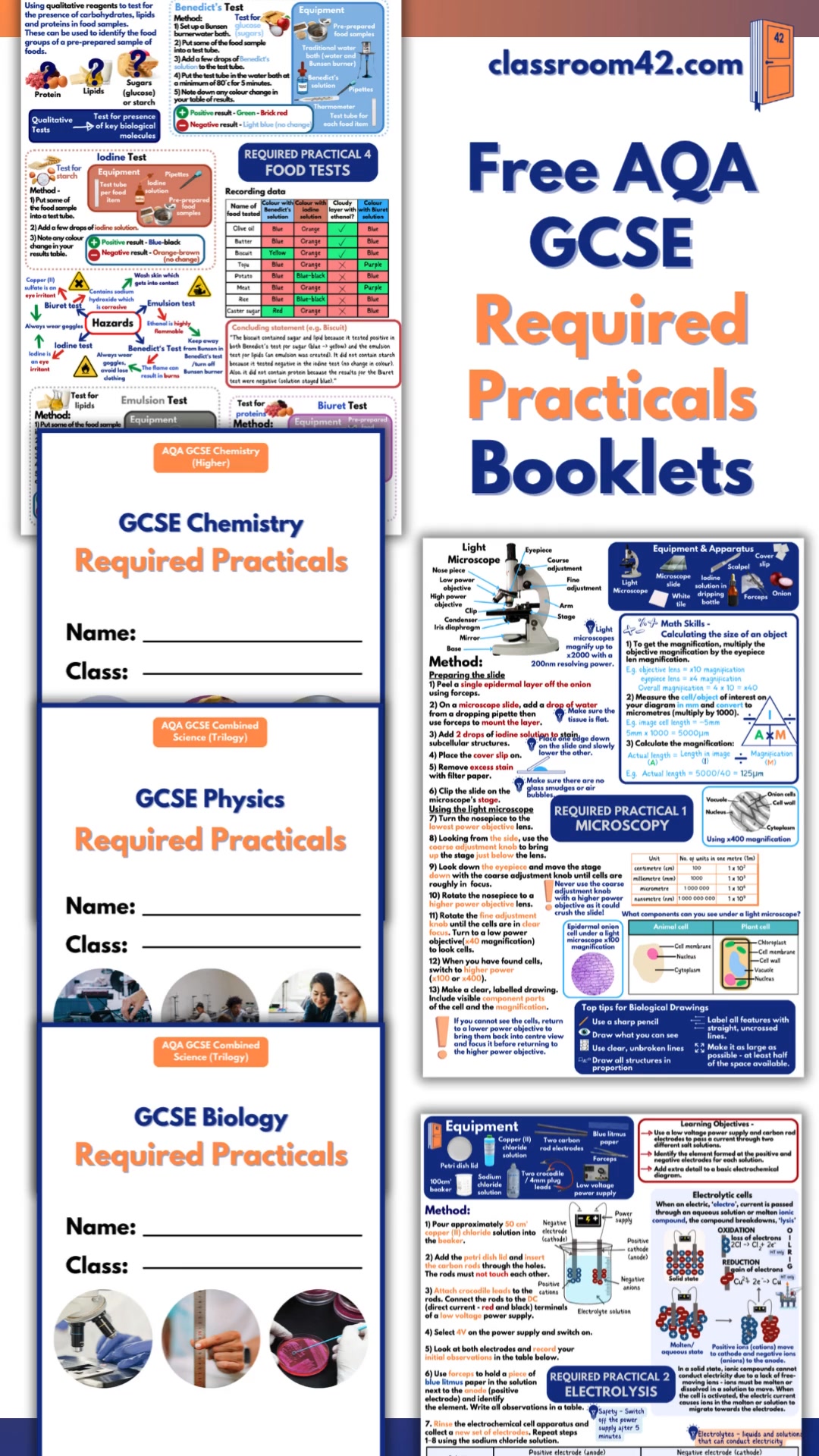 Get your Free AQA GCSE Science Required Practicals Booklets covering ...