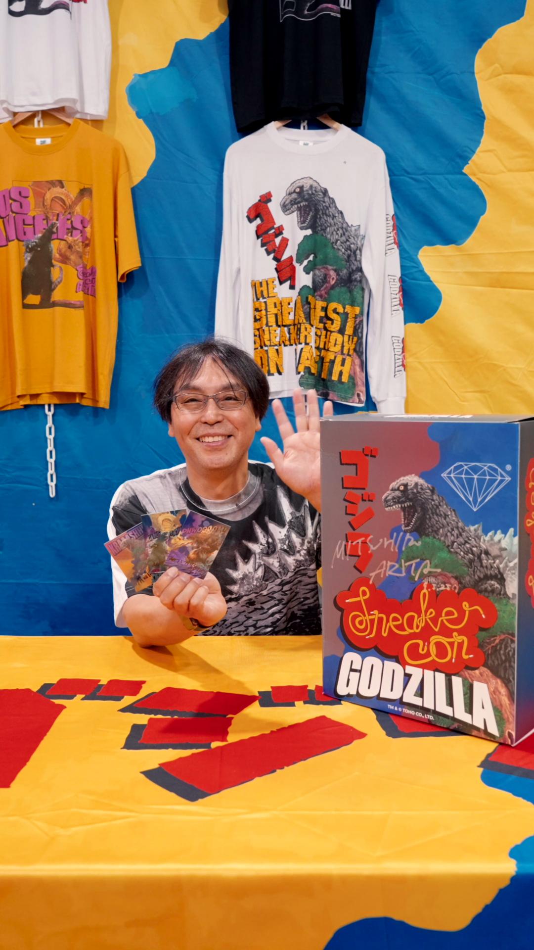 Godzilla crashes Sneaker Con LA with a Mitsuhiro Arita merch