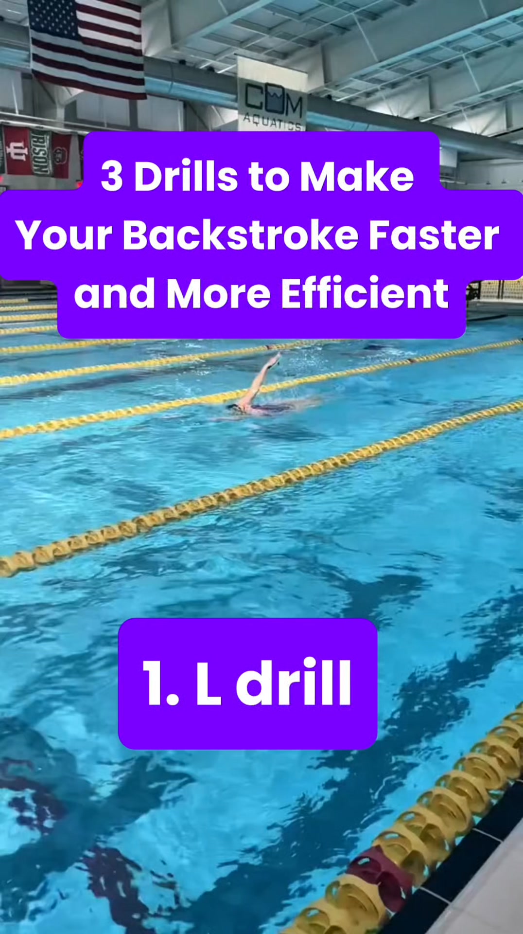 3 drill to make your Backstroke faster and more efficient 1. L drill 2 ...