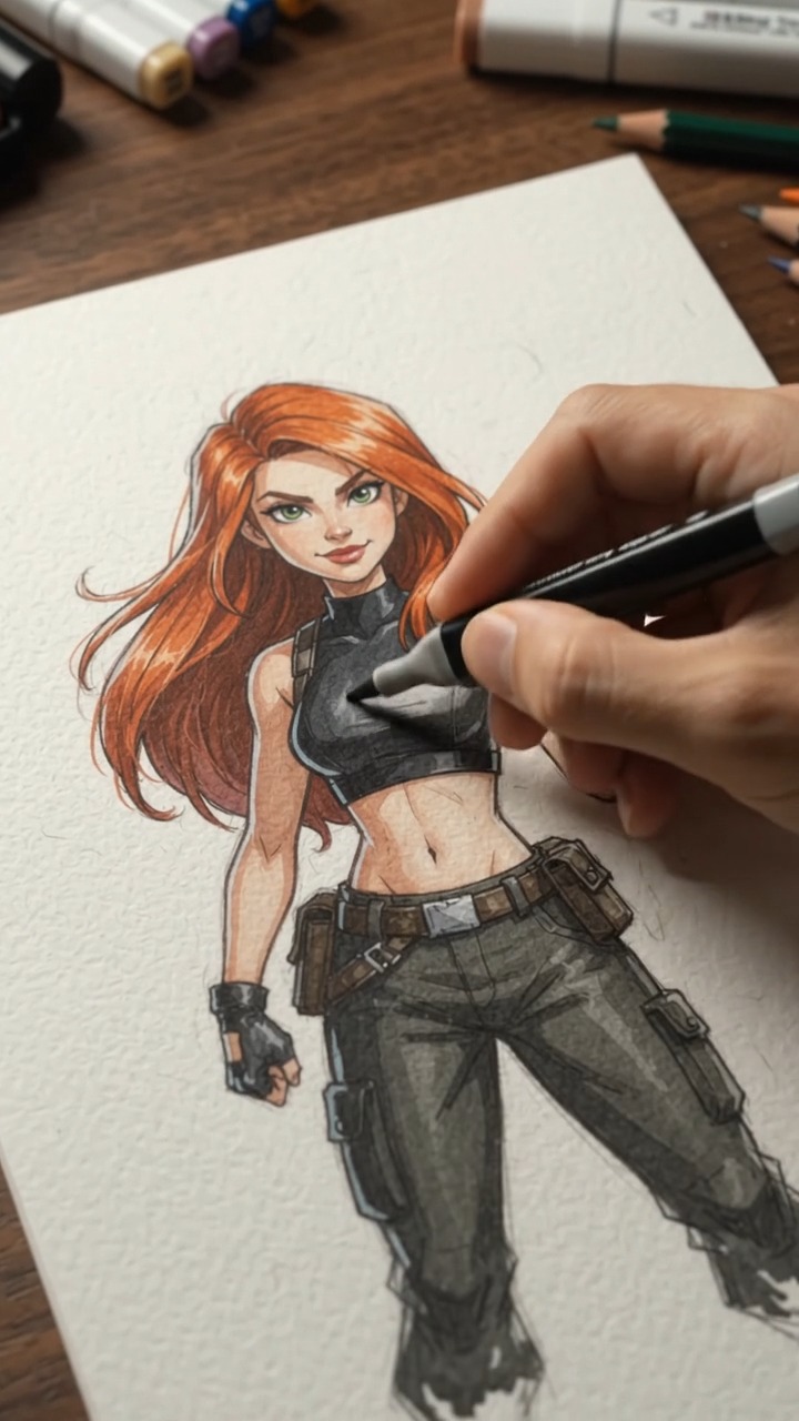 How to Draw Classic Ms. Marvel. You can see the entire drawing