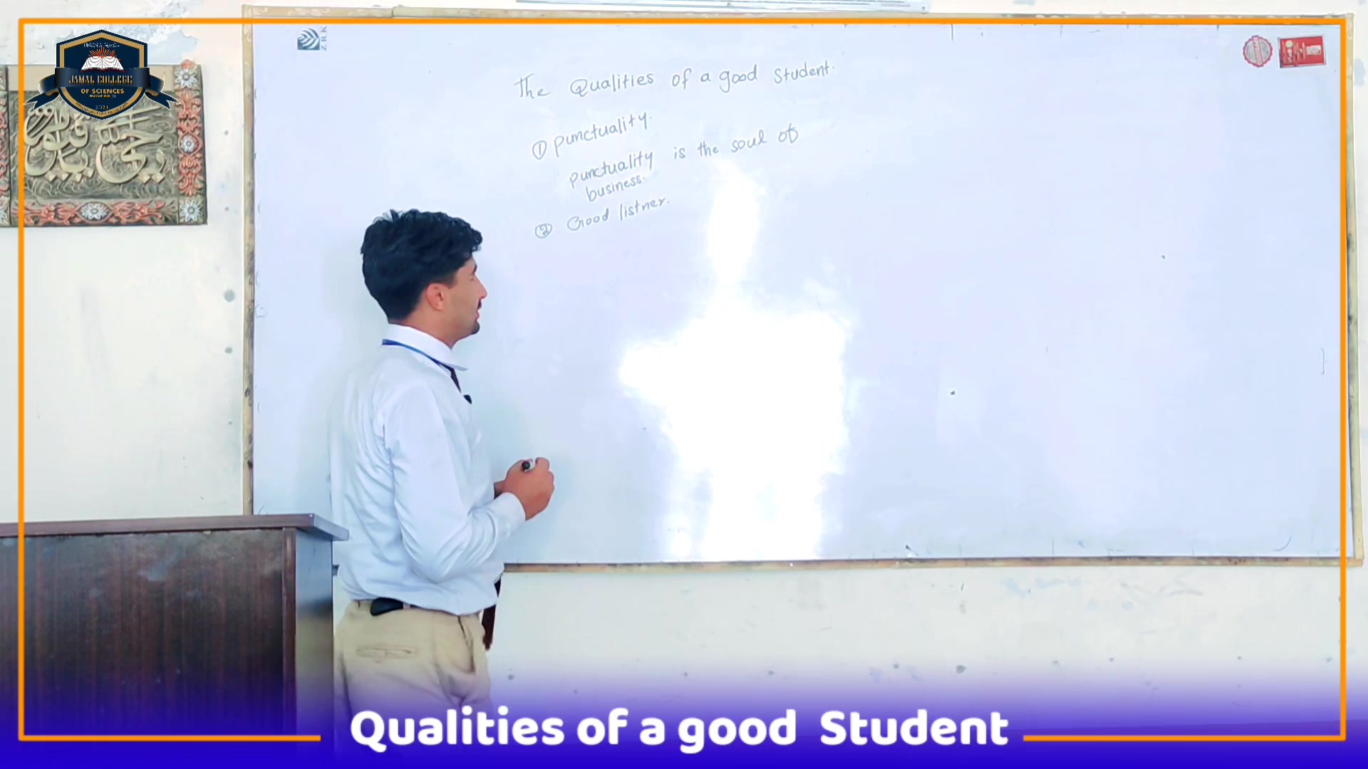 Presentation 01 Qualities of a Good Student Mr. Junaid Ahmad class 2nd ...